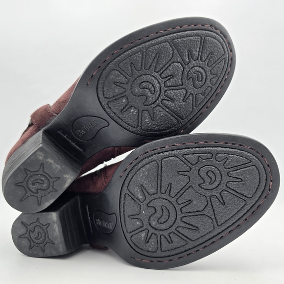 NWT Born Carmel Harness Suede Ankle Booties, Burgundy/Wine, Women's Size 6 - Picture 13 of 16